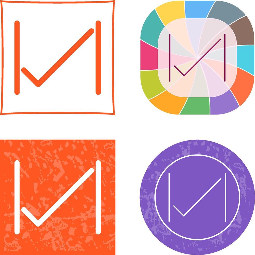 Unique Tick Icon Design vector