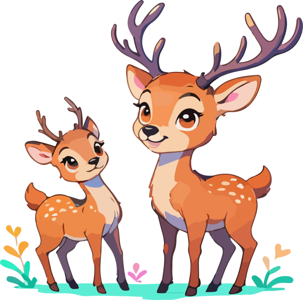 The Deers Animal Cartoon Design png