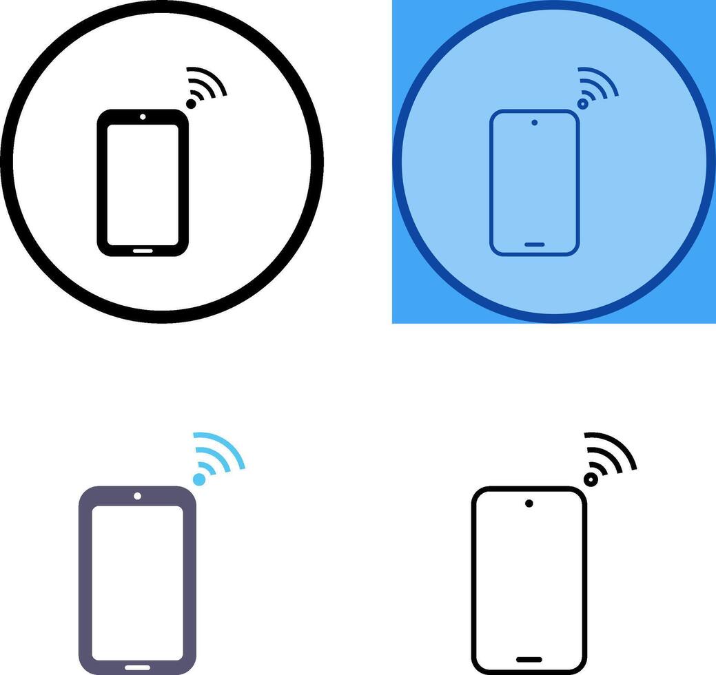 Unique Connected Device Icon Design vector
