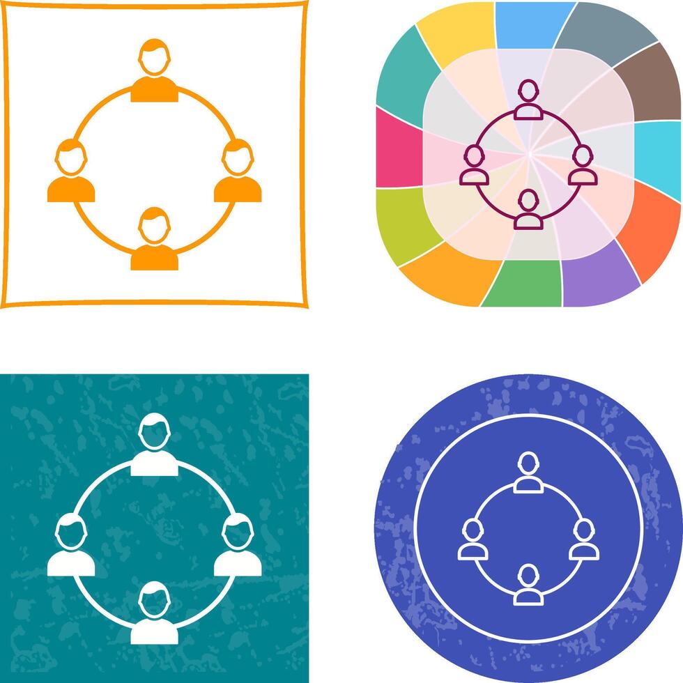 Unique Network Group Icon Design vector