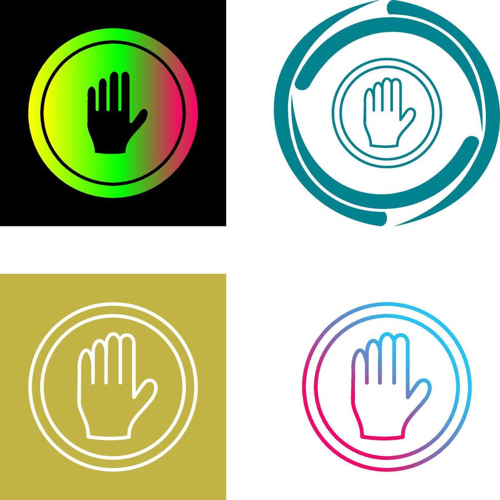 Halt Icon Design vector