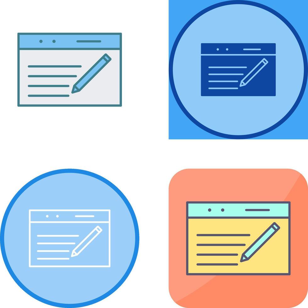 Unique Blogging Service Icon Design vector