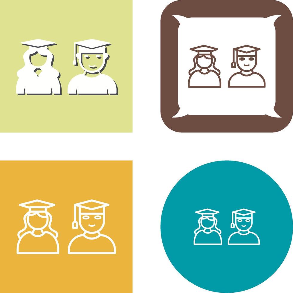 Unique Graduates Icon Design vector