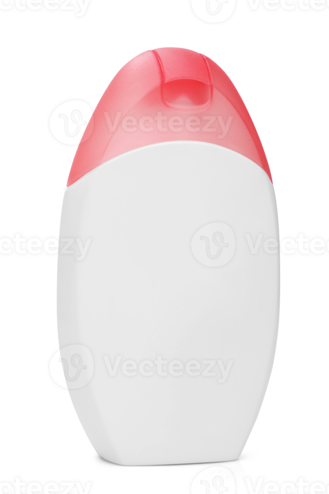 Empty white plastic bottle transparent png