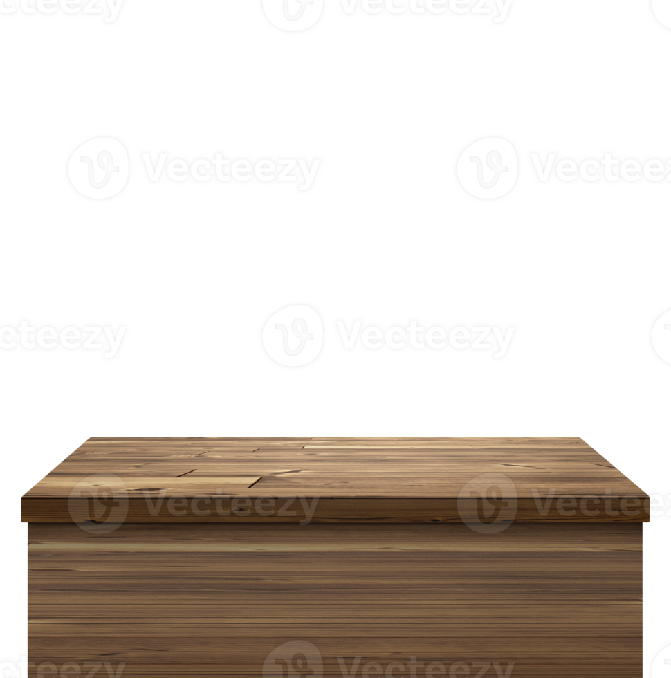 empty wooden table front view isolated transparent png