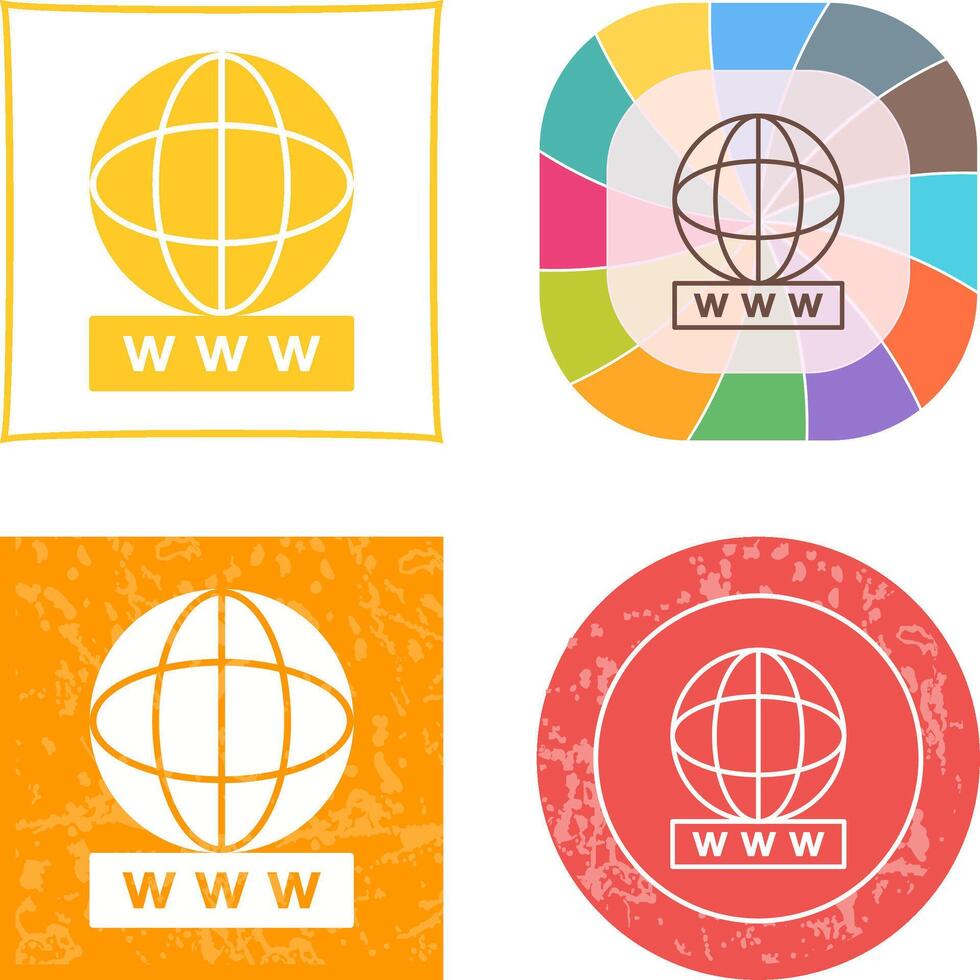 Unique World Wide Web Icon Design vector