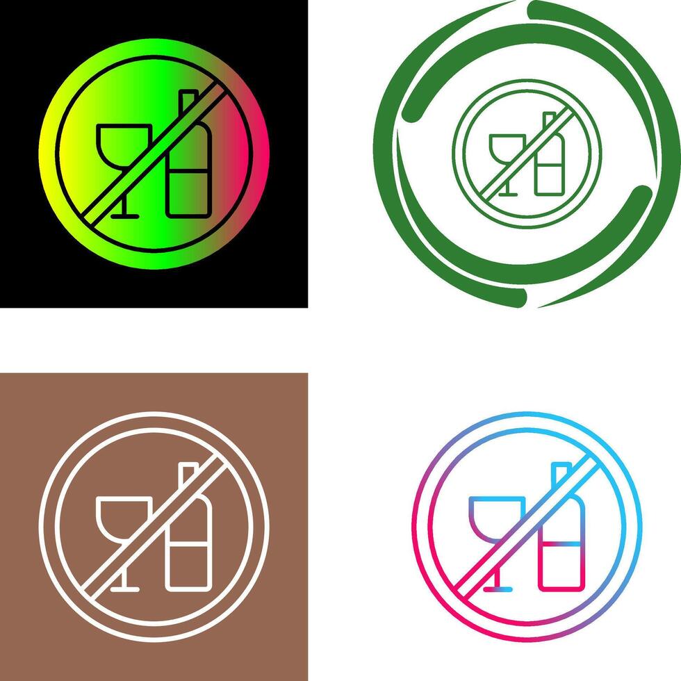 No Drinking Icon Design vector