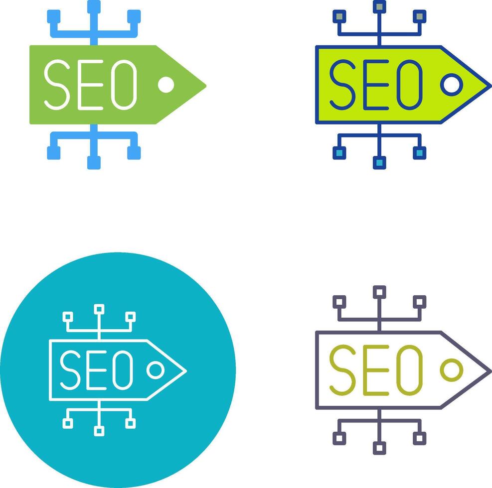 SEO Tag Icon Design vector