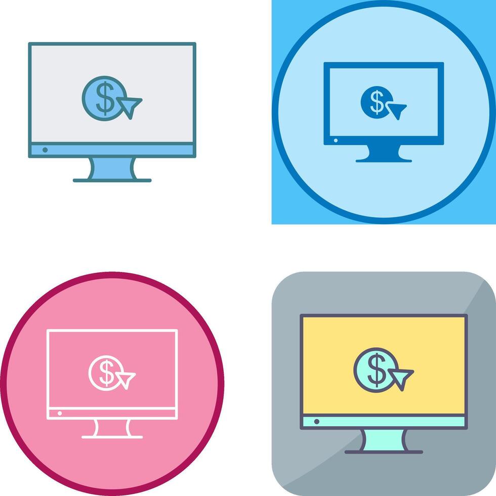 Unique Pay Per Click Icon Design vector