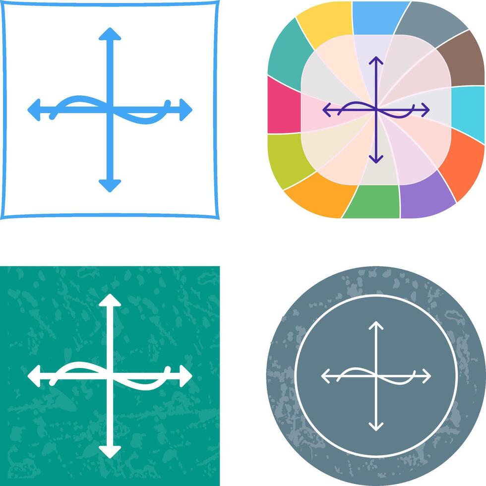 Unique Graph Icon Design vector