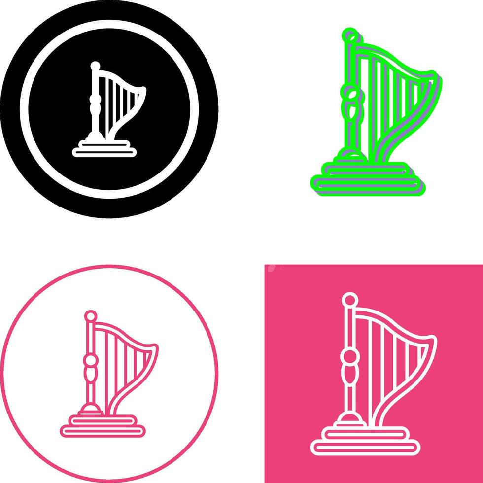 Harp Icon Design vector