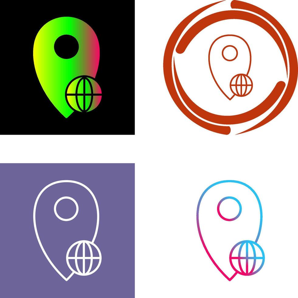 Global Locations Icon Design vector