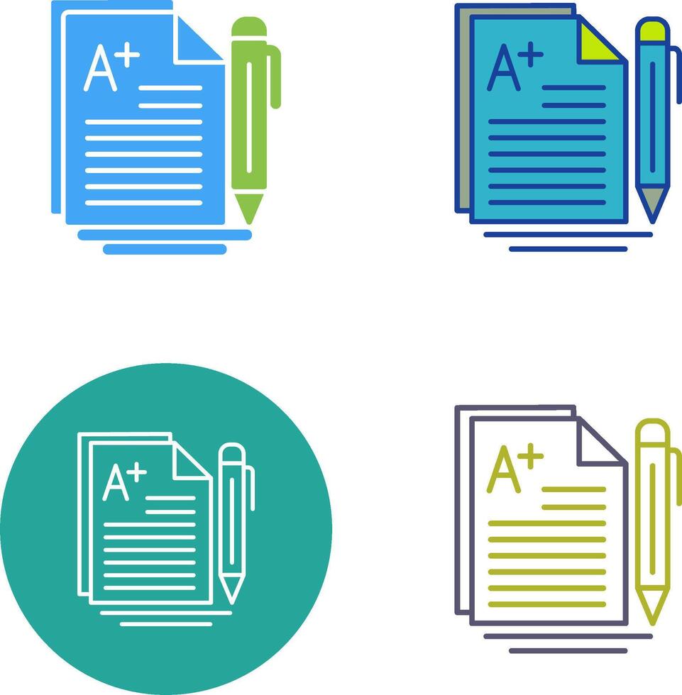 A Grade Icon Design vector