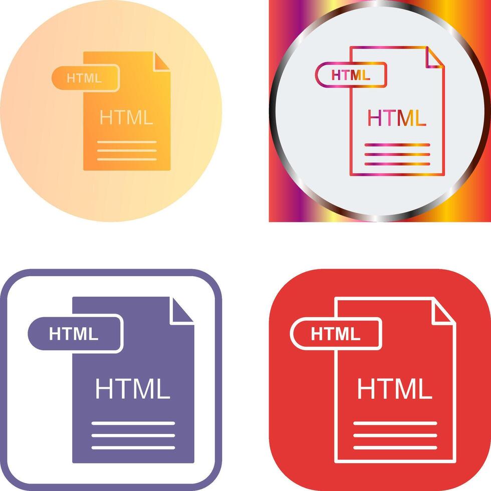 HTML Icon Design vector