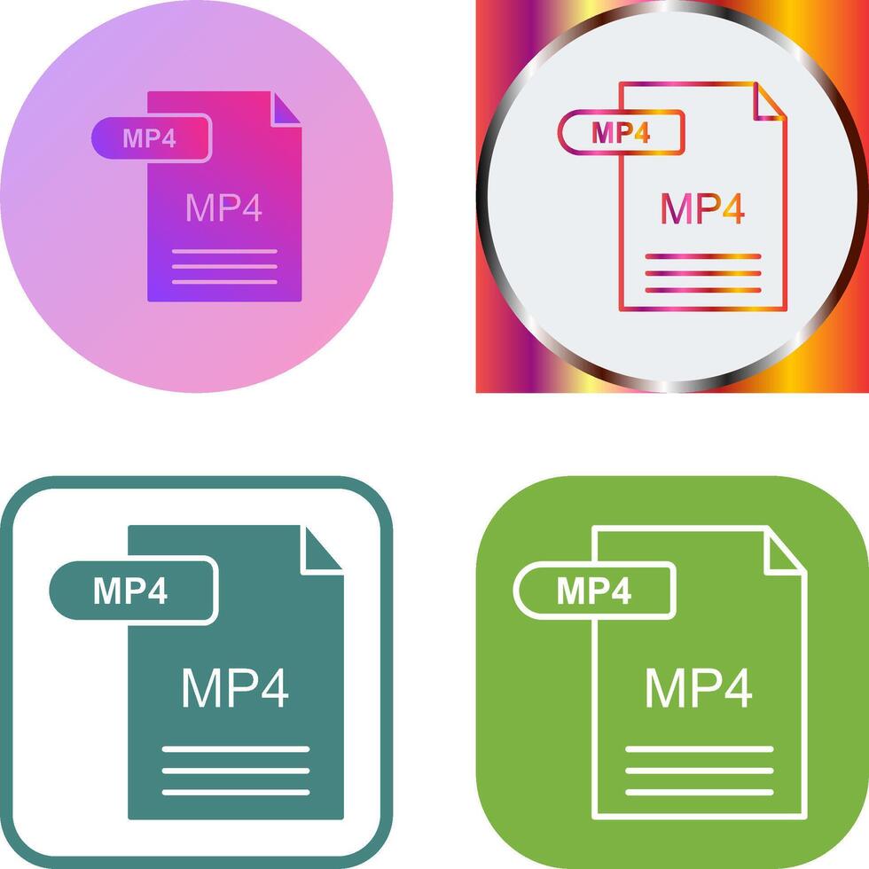 MP4 Icon Design vector