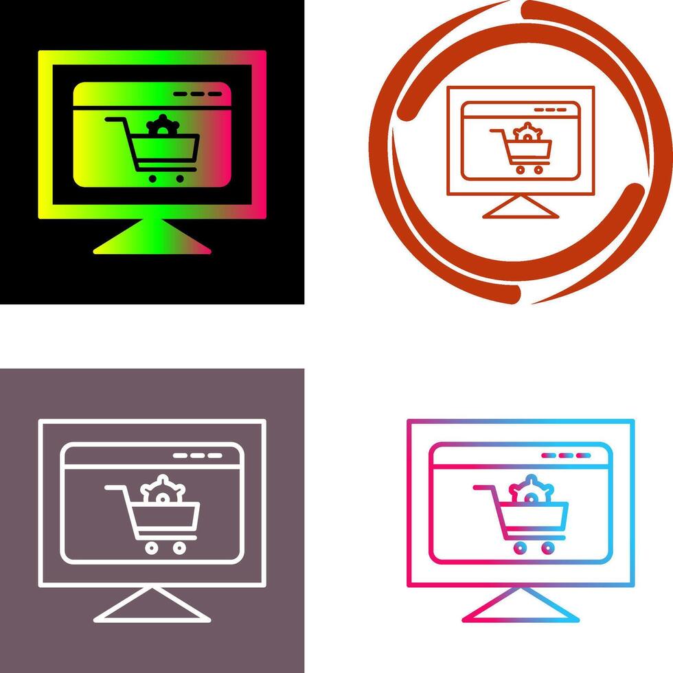 Ecommerce Settings Icon Design vector