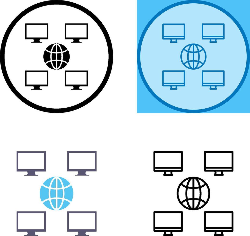 Unique Company Network Icon Design vector