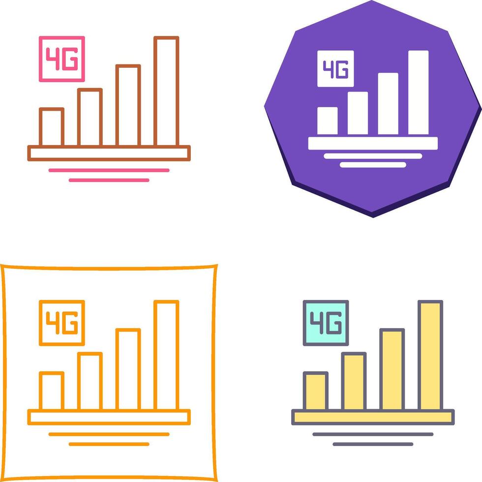 4G Icon Design vector