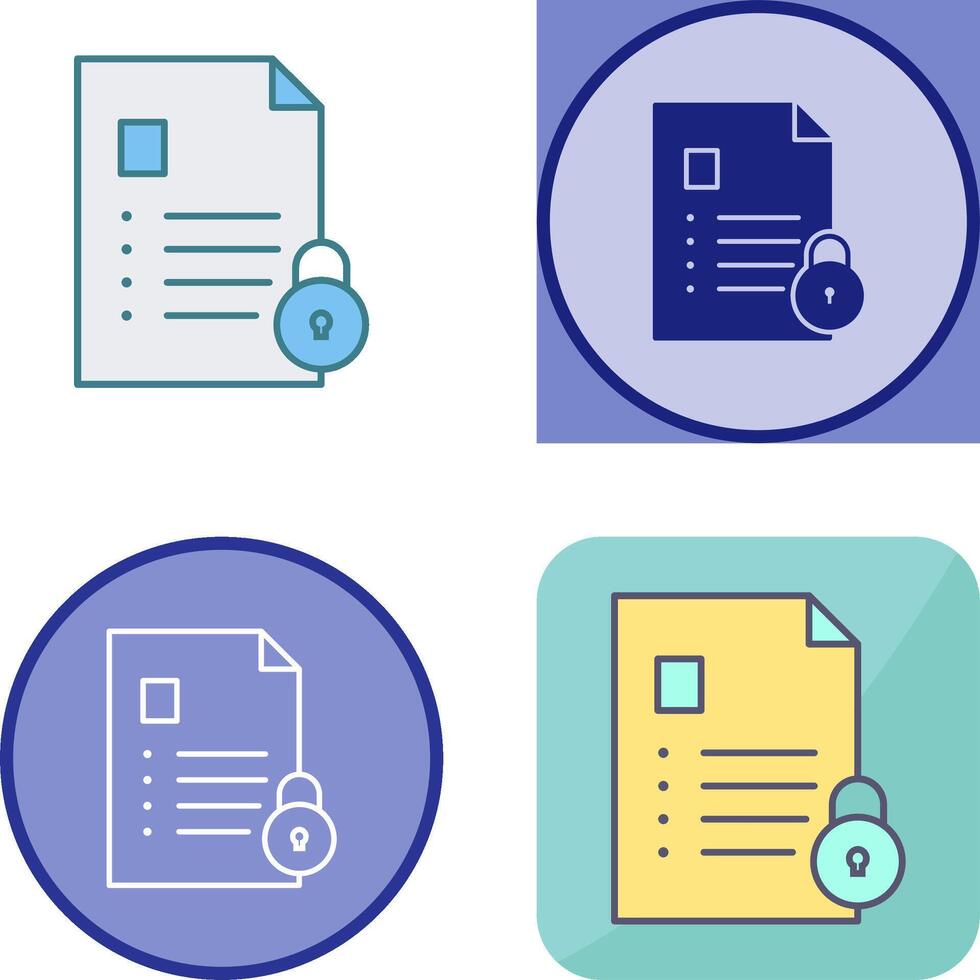 Unique Confidentiality Icon Design vector