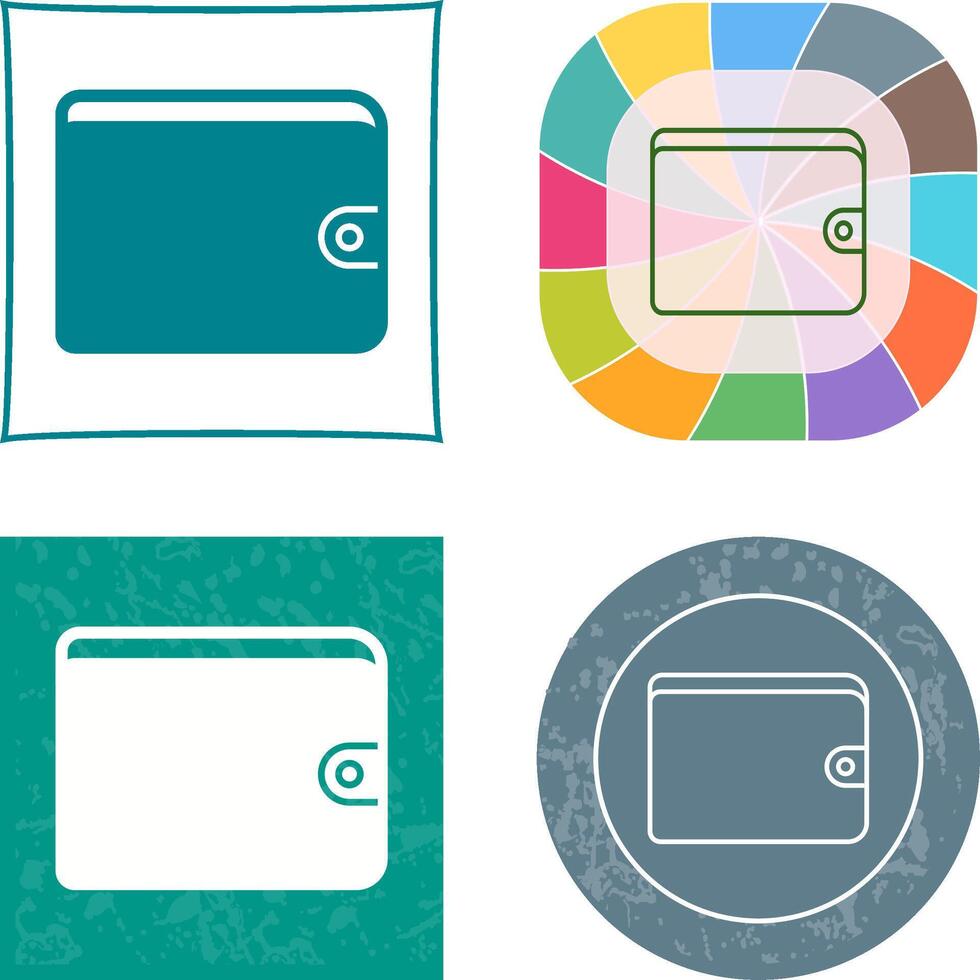 Unique Wallet Icon Design vector