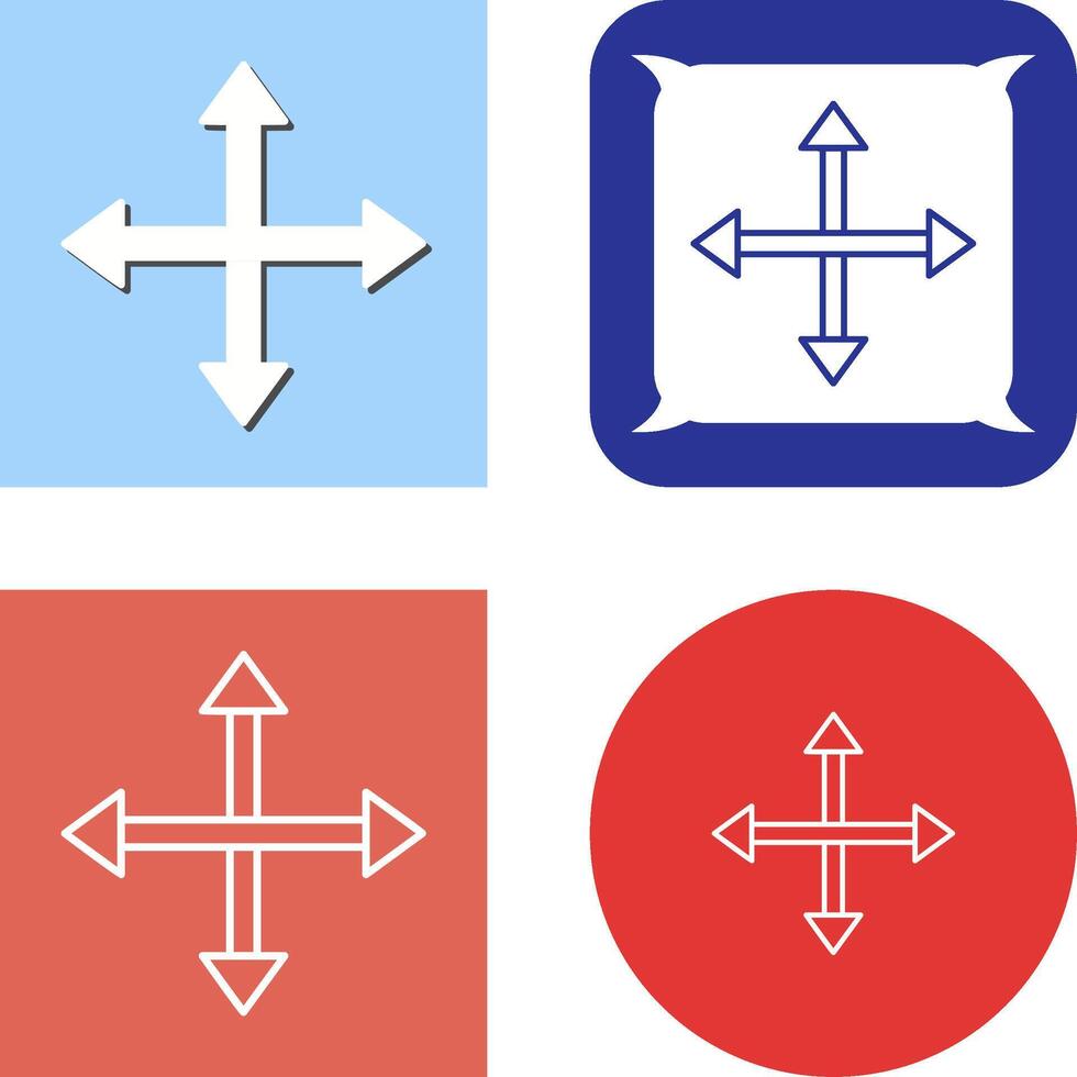 Unique Move Icon Design vector