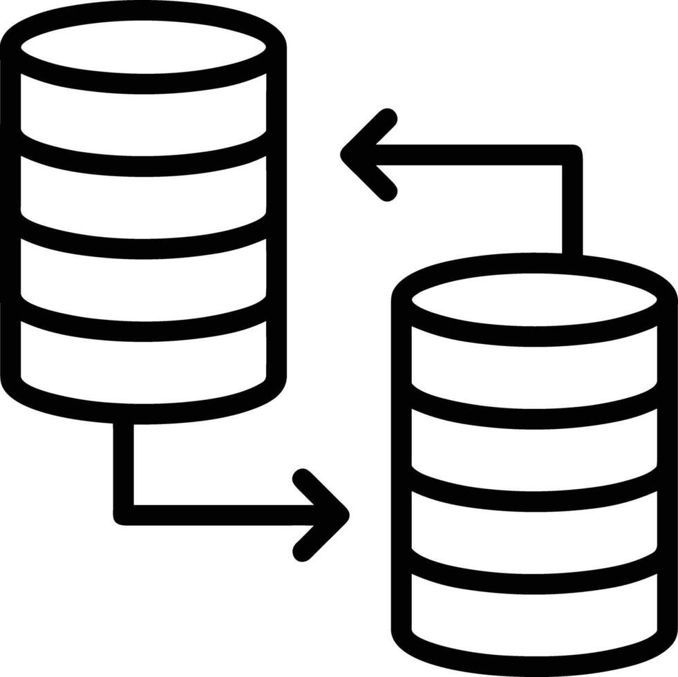 almacenamiento datos icono símbolo imagen para base de datos ilustración vector