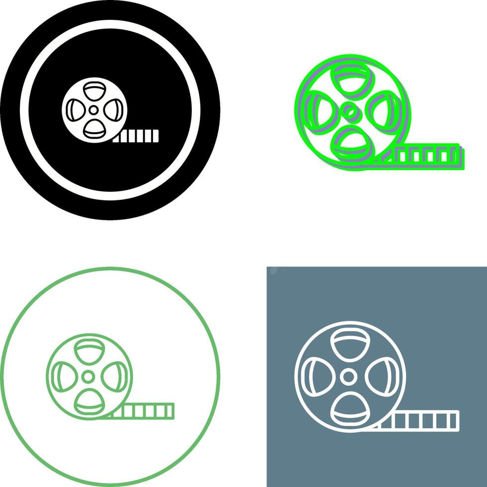 película carrete icono diseño vector