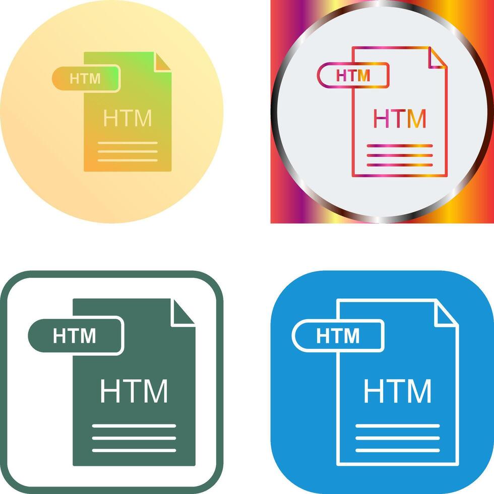 HTM Icon Design vector