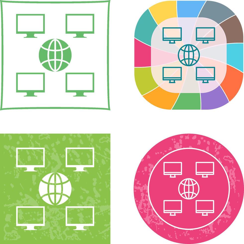 Unique Company Network Icon Design vector
