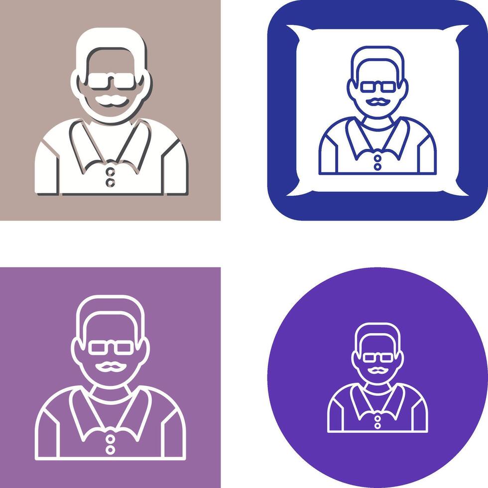 Unique Male Professor Icon Design vector