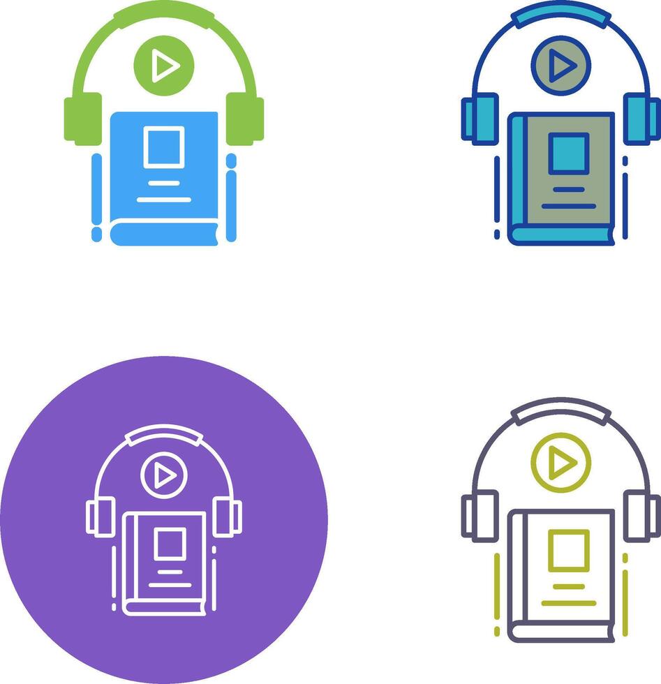 Audio Book Icon Design vector
