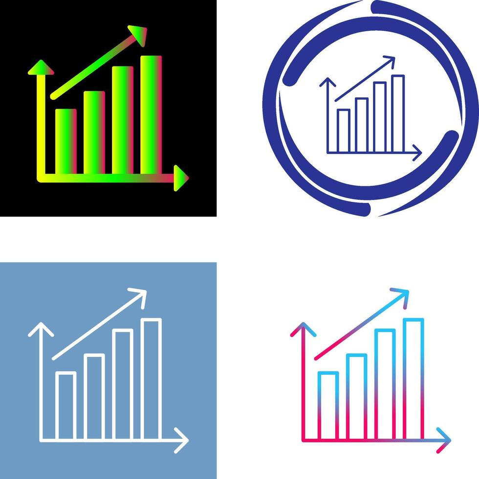 Rising Statistics Icon Design vector