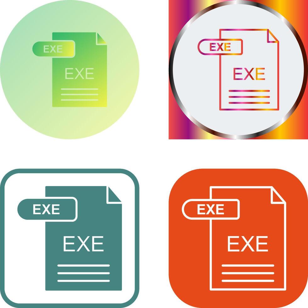 exe icono diseño vector