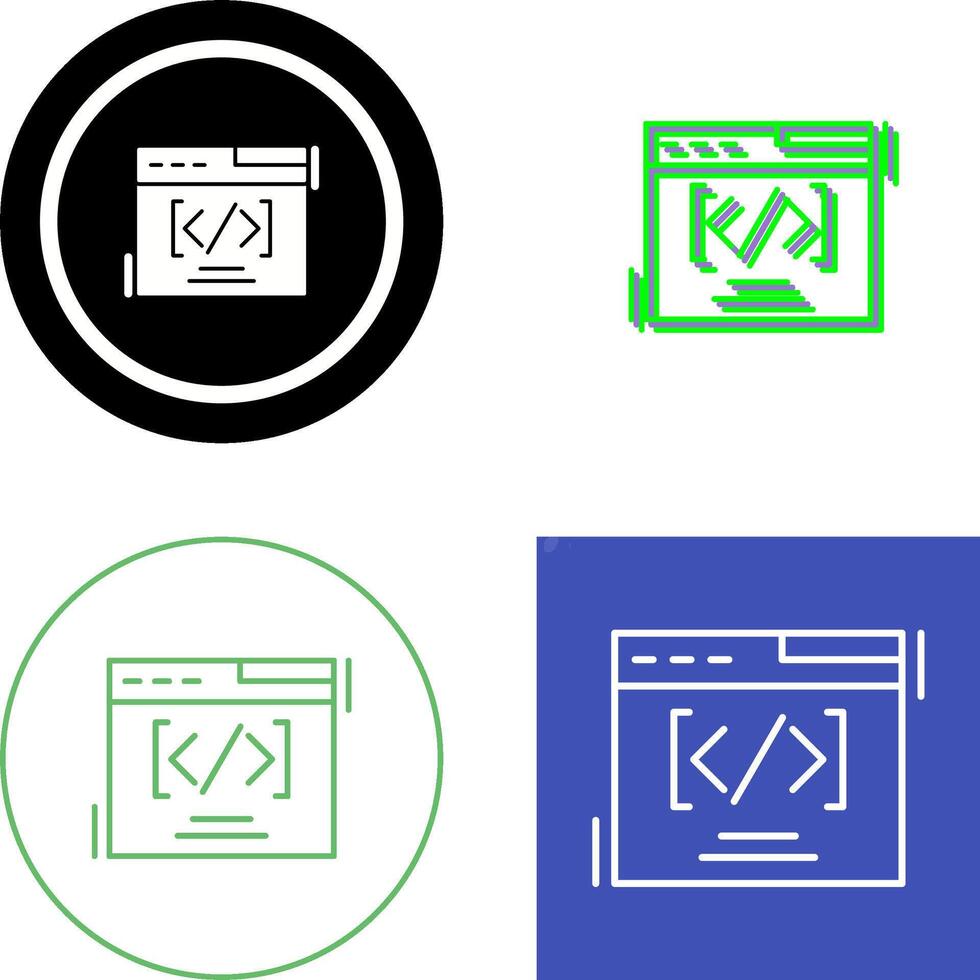 Web Coding Icon Design vector
