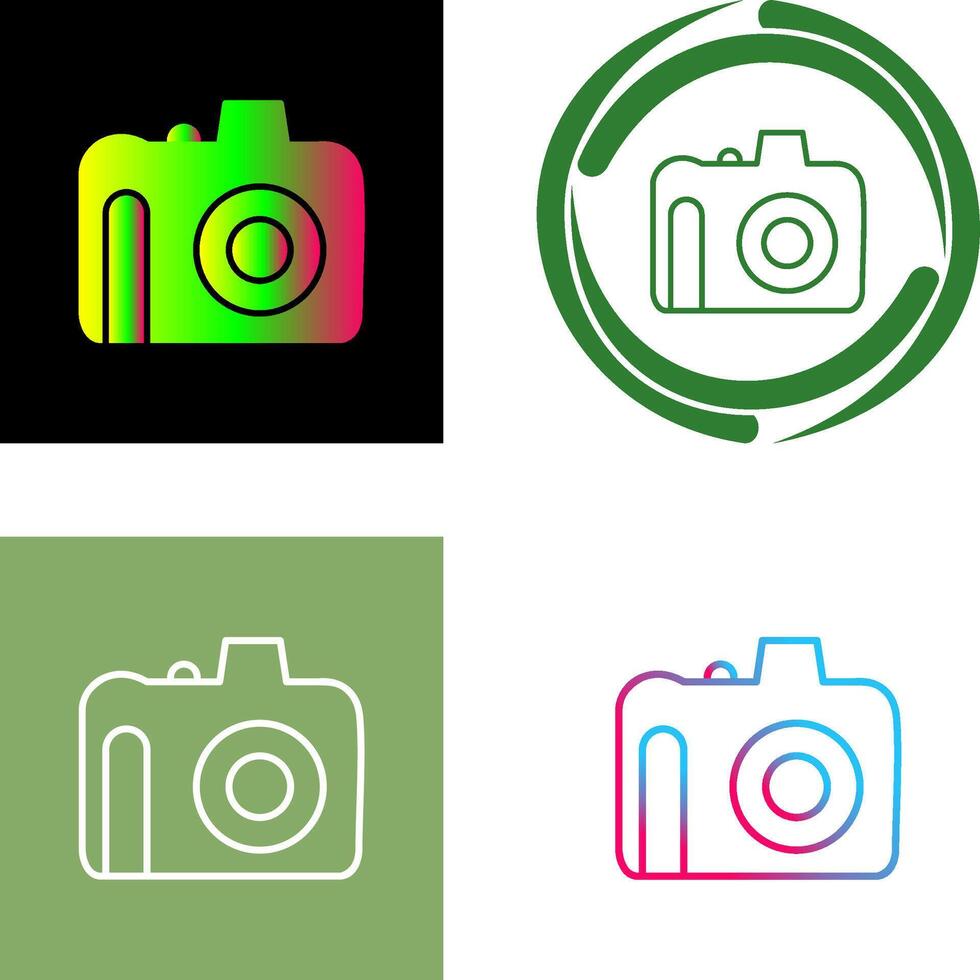 Unique DSLR Camera Icon Design vector