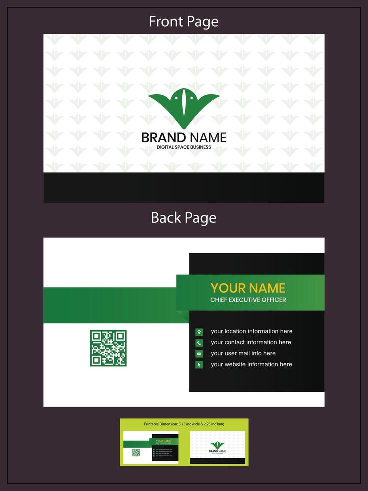 Simple Eye Catching Business Card Design vector