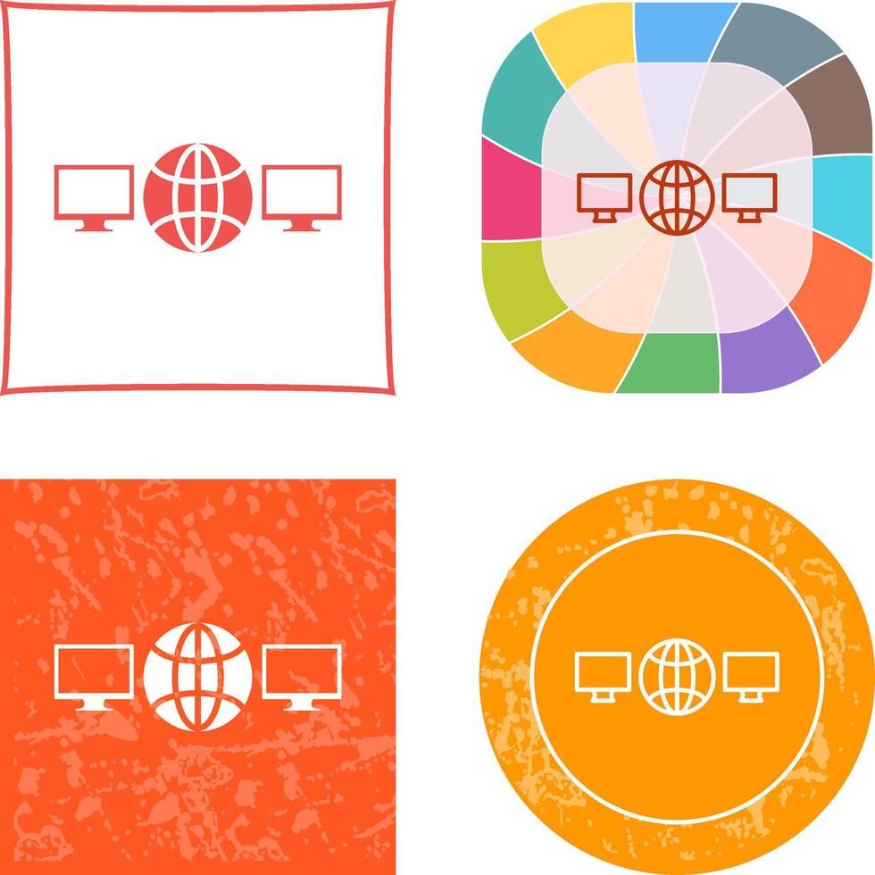 Unique Networks Icon Design vector