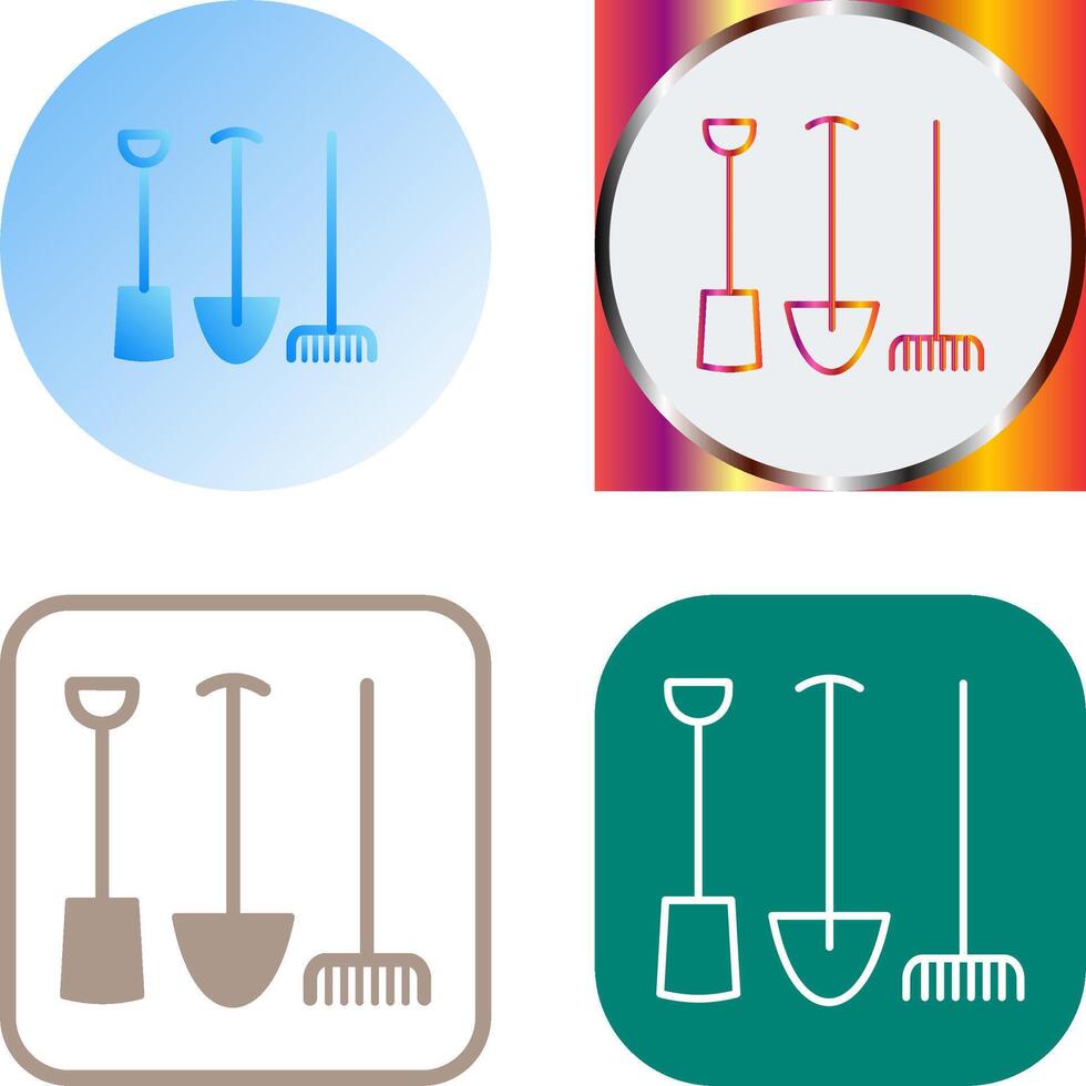 Gardening Tools Icon Design vector