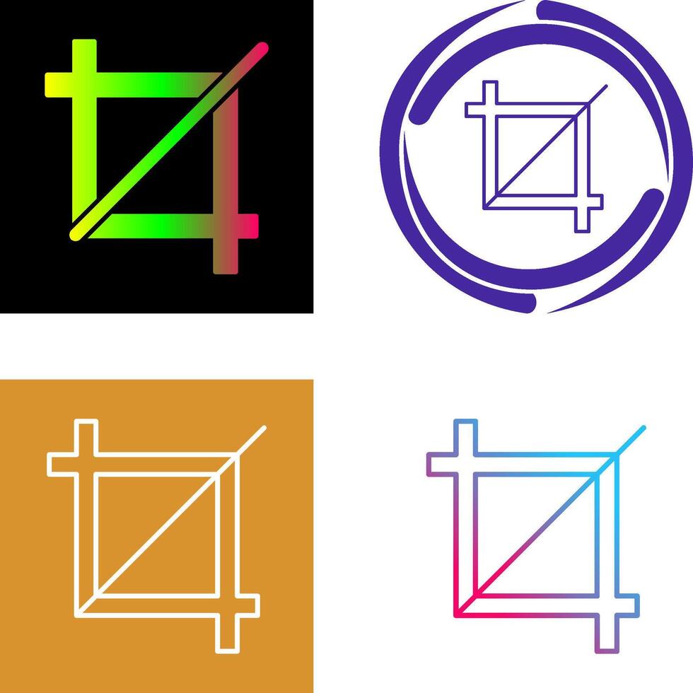 Unique Crop Icon Design vector