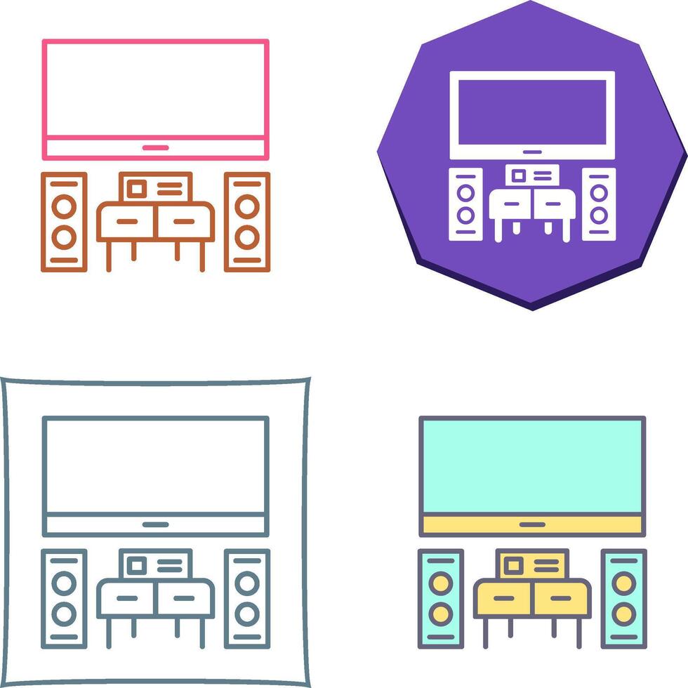 Home Theater Icon Design vector
