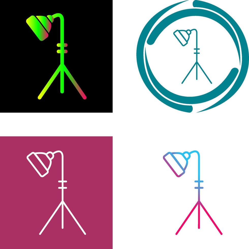 Unique Light Stand Icon Design vector