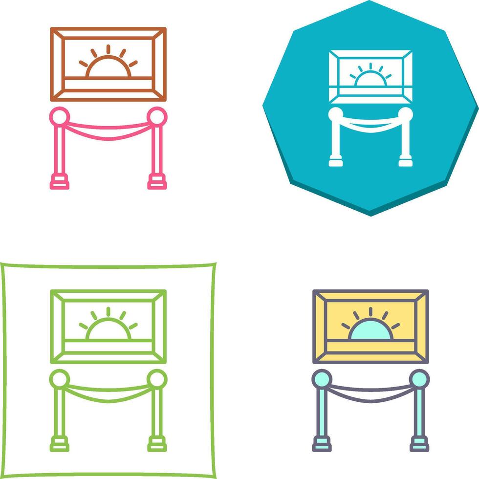 Painting Exhibit Icon Design vector