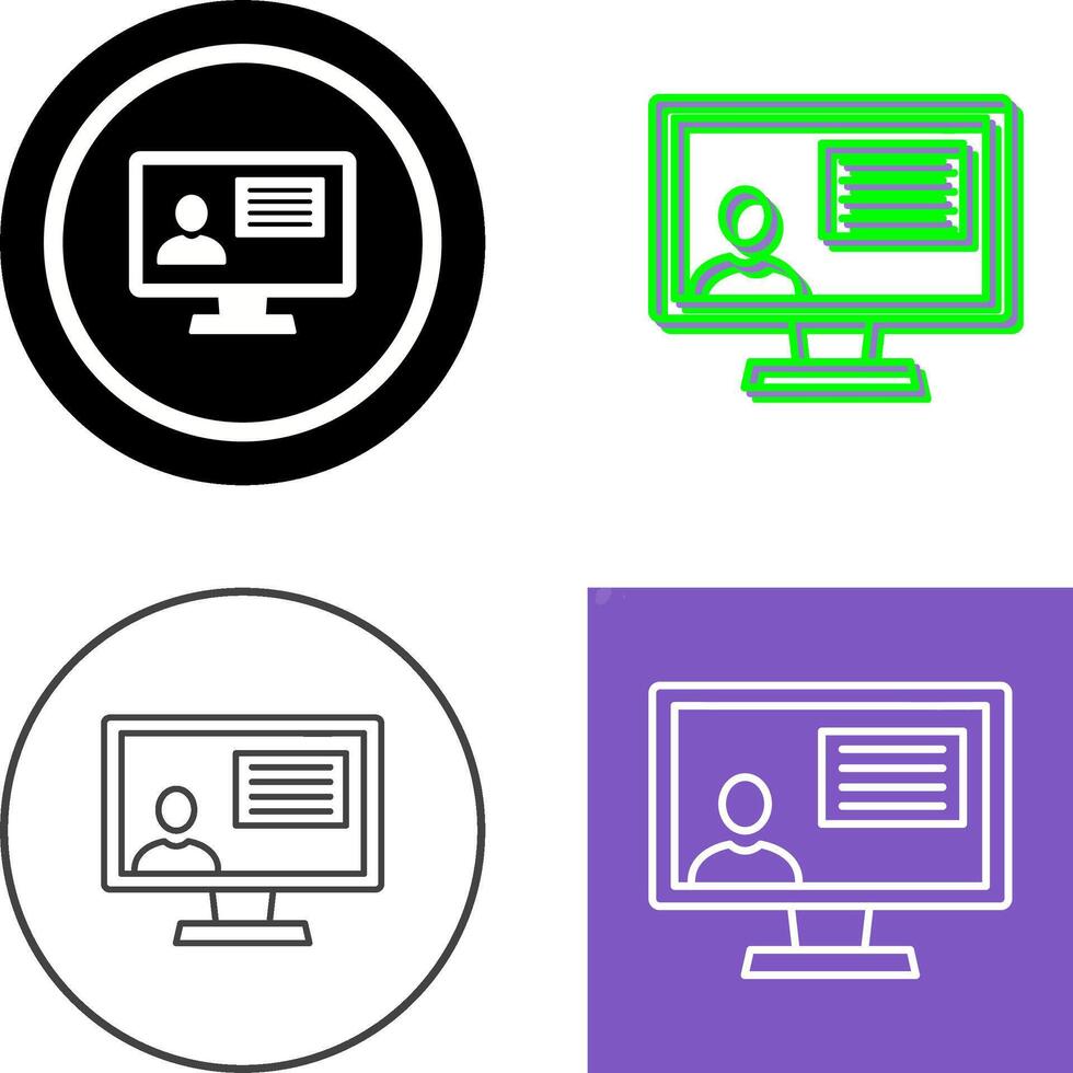 Distance Education Icon Design vector