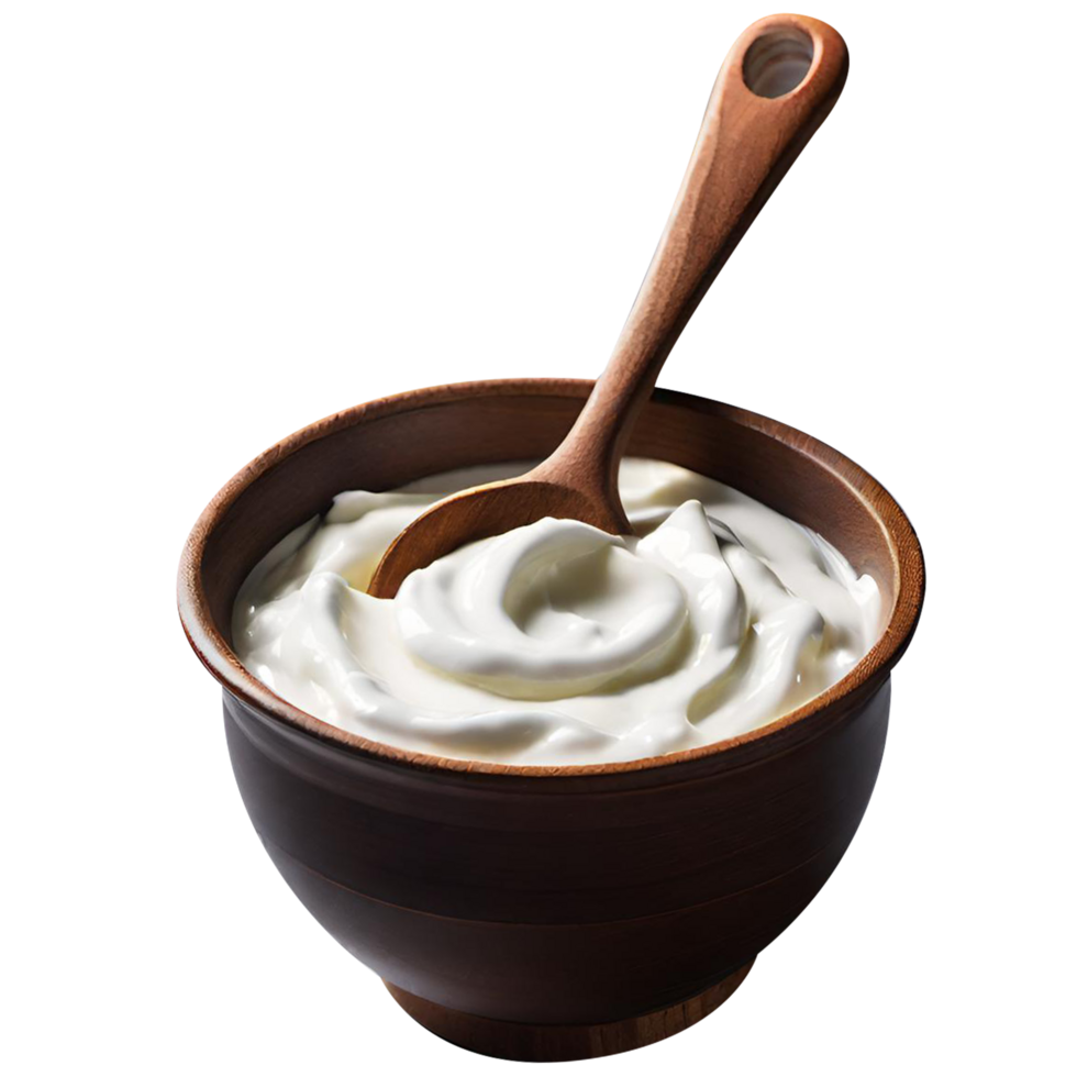 Sour cream in bowl and mayonnaise yogurt png