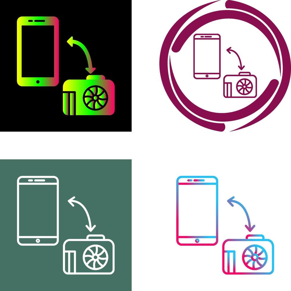 Unique Transfer Images Icon Design vector