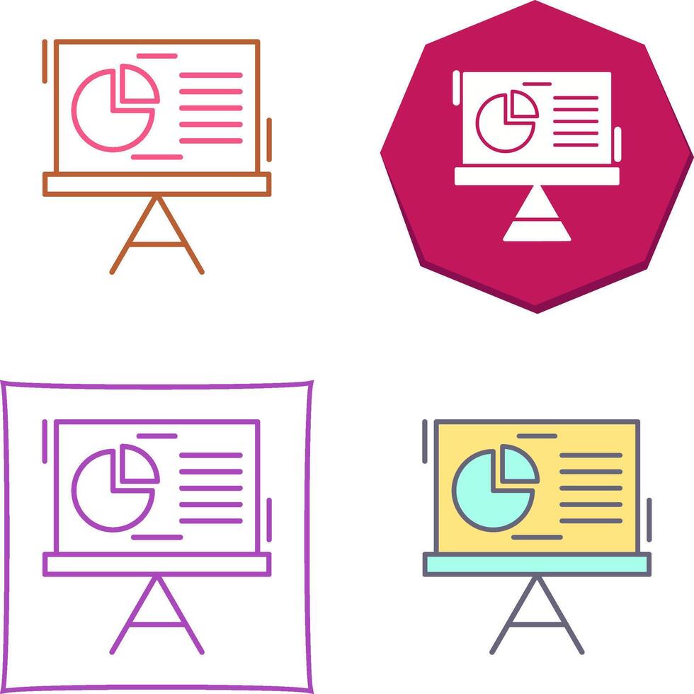 Pie Chart Icon Design vector