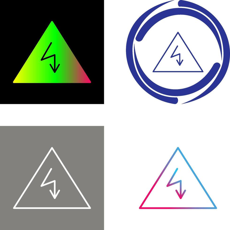 Unique Electricity Danger Icon Design vector