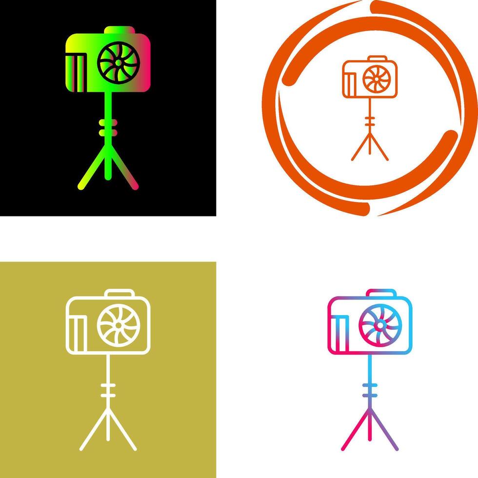 Unique Camera Stand Icon Design vector