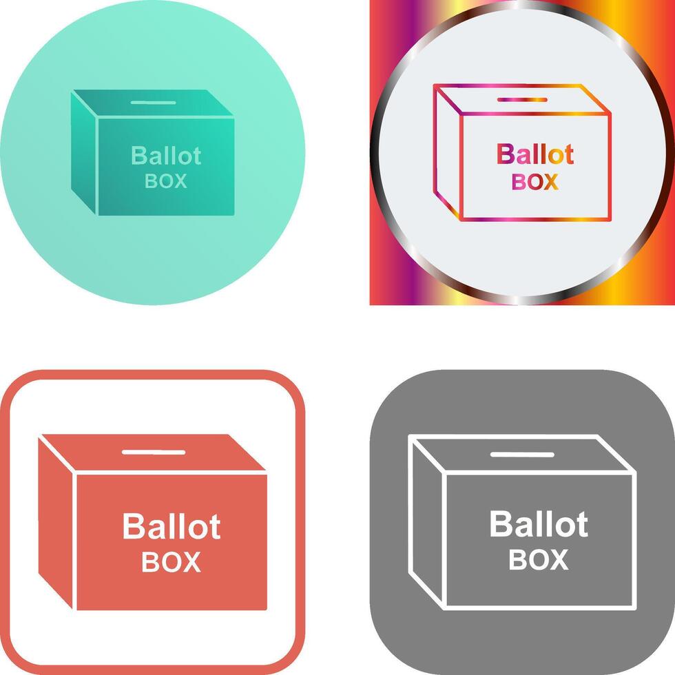 Ballot Box Icon Design vector