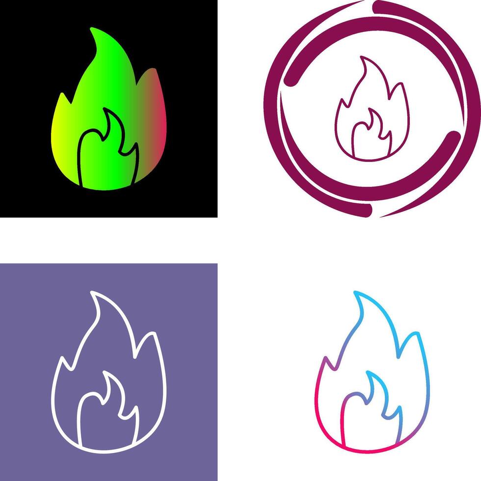 Unique Flame Icon Design vector